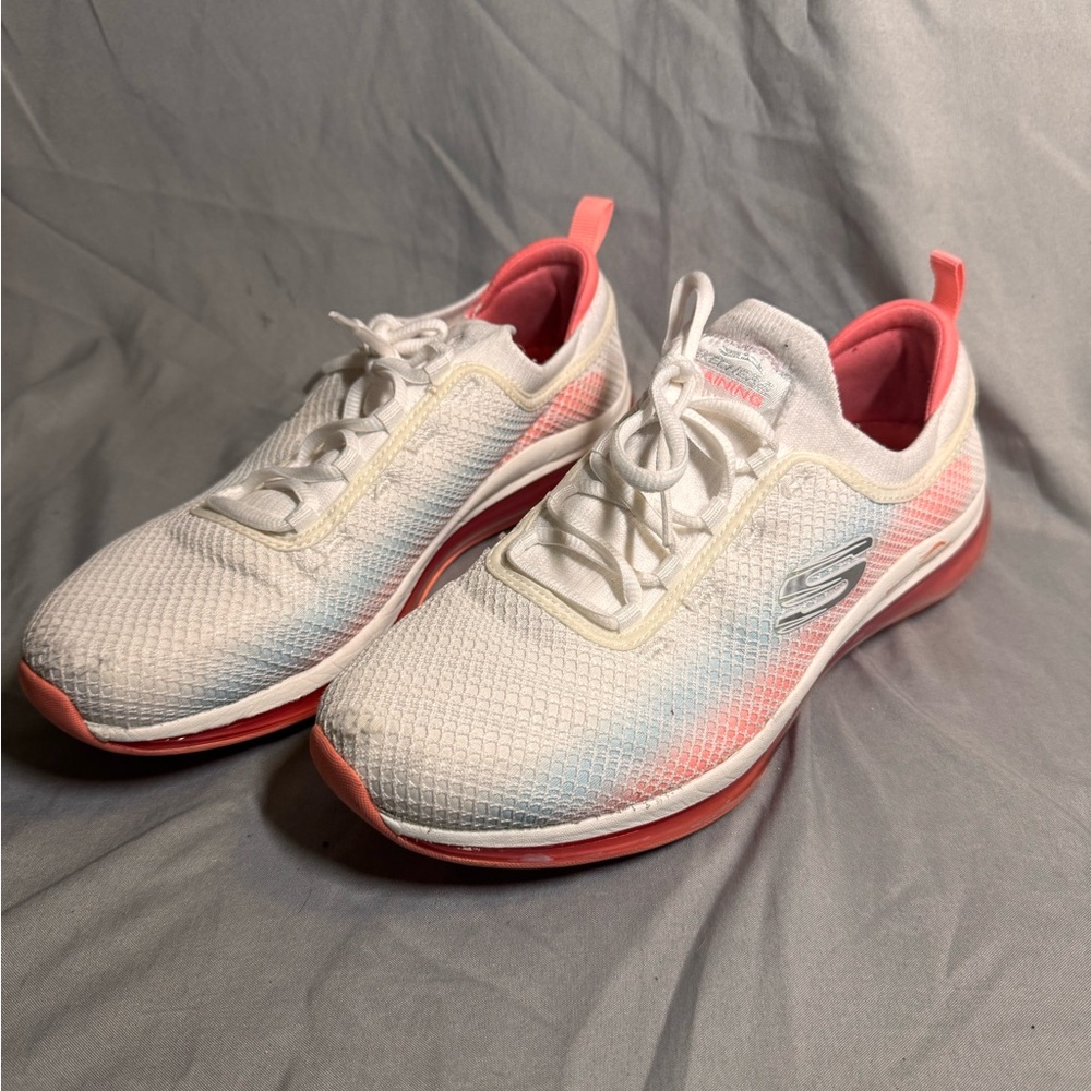 Skech-air White and Pink Athletic Shoes